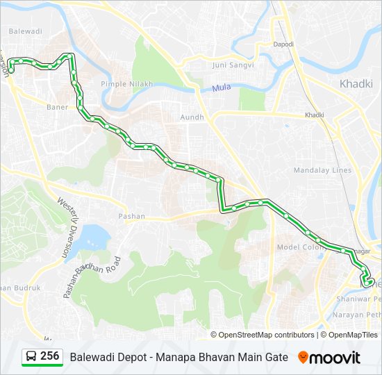 256 Bus Line Map