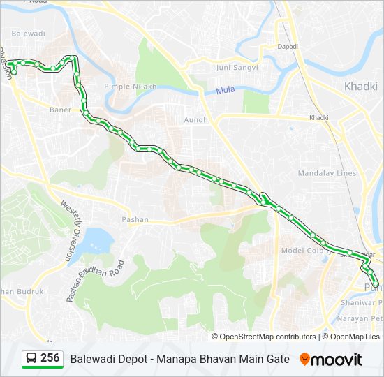 256 Bus Line Map