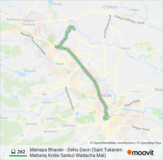262 Bus Line Map