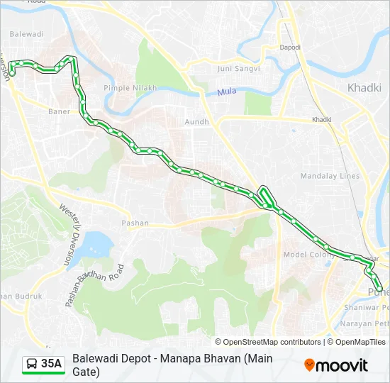 35A Bus Line Map