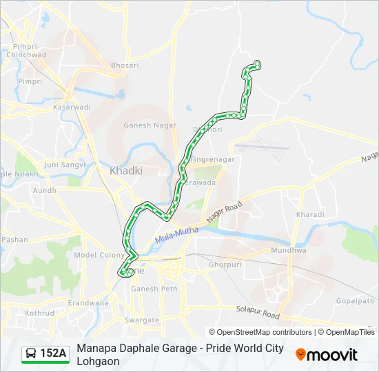 152A Bus Line Map