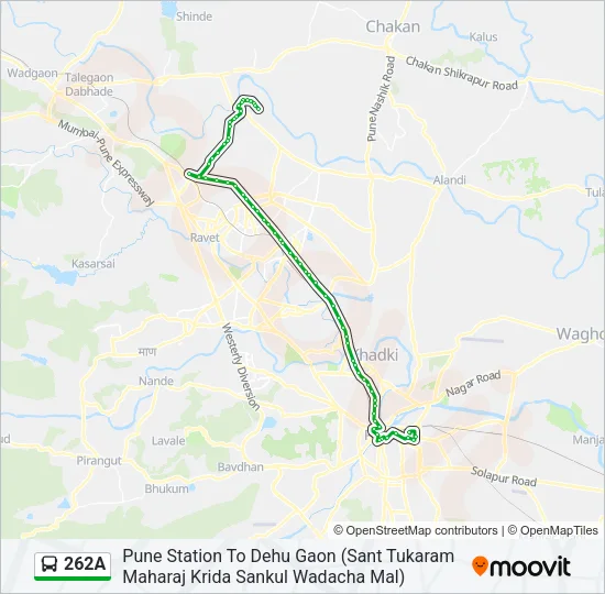 262A Bus Line Map