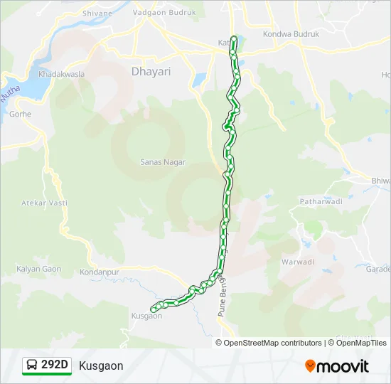 292D Bus Line Map