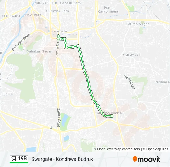 19B Bus Line Map