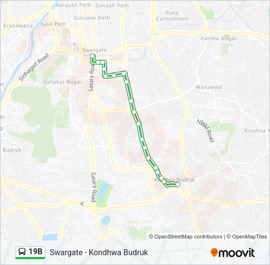 19B Bus Line Map