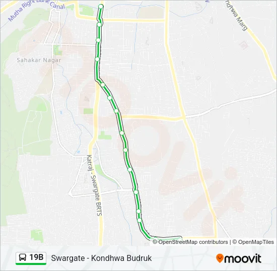 19B Bus Line Map