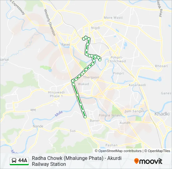 44A Bus Line Map