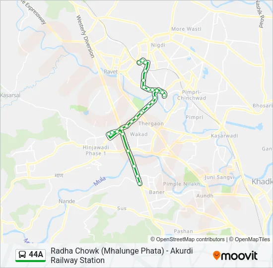 44A Bus Line Map