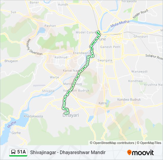 51A Bus Line Map