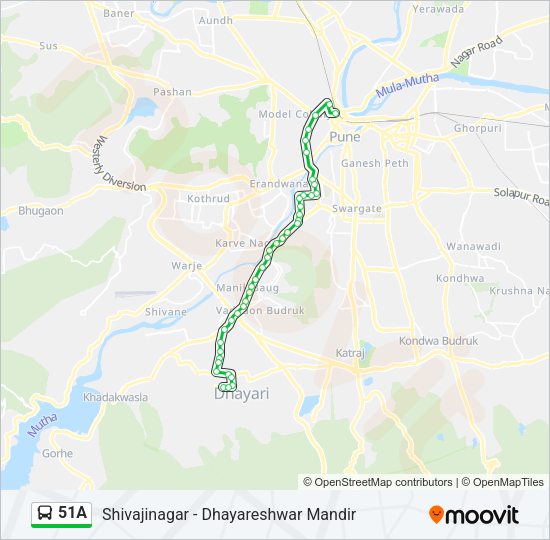 51A Bus Line Map