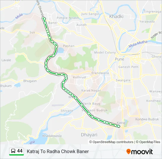 44 Bus Line Map