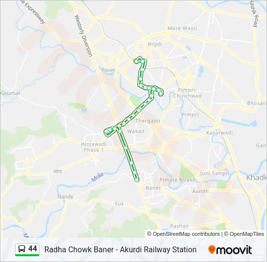 44 Bus Line Map