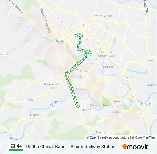 44 Bus Line Map