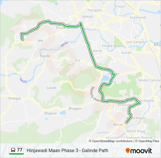 77 Bus Line Map