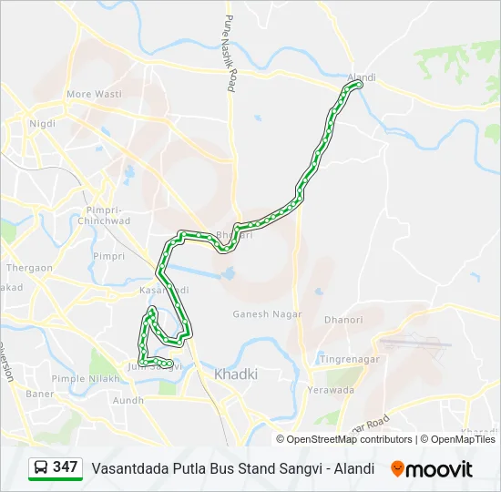347 Bus Line Map