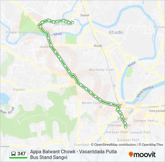 347 Bus Line Map