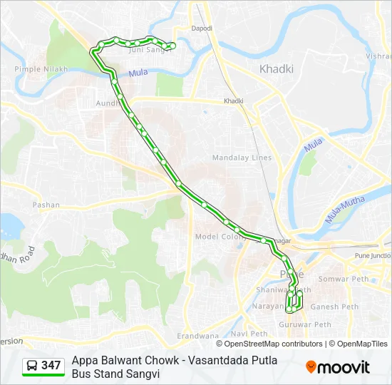347 Bus Line Map