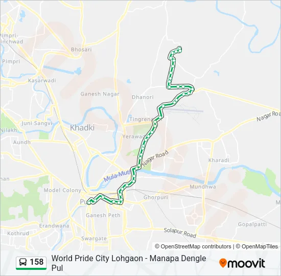 158 Bus Line Map