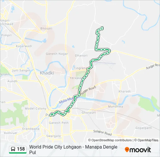 158 Bus Line Map