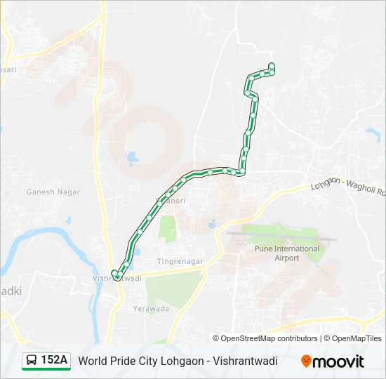 152A Bus Line Map