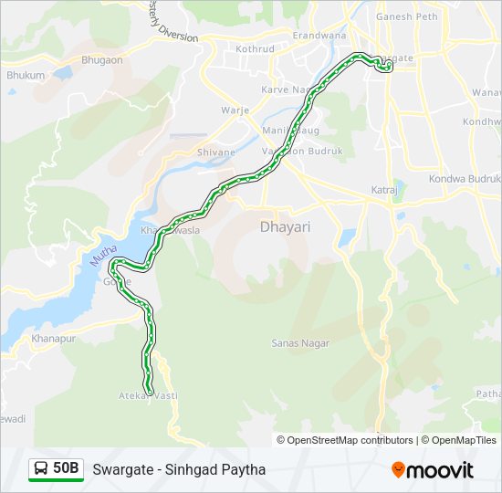 50B Bus Line Map