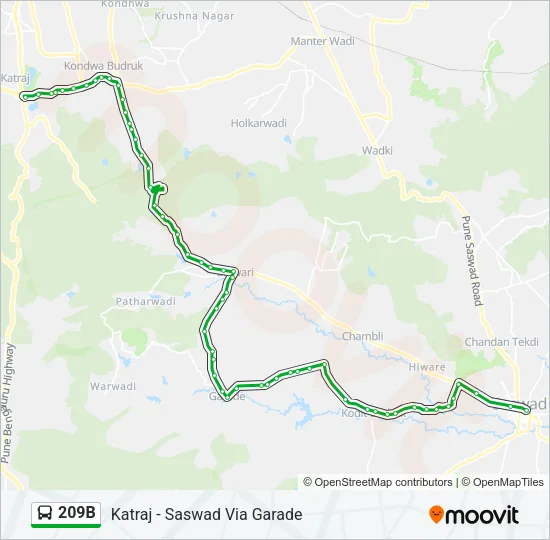 209B Bus Line Map