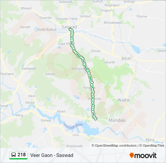 218 Bus Line Map