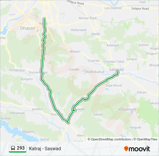 293 Bus Line Map