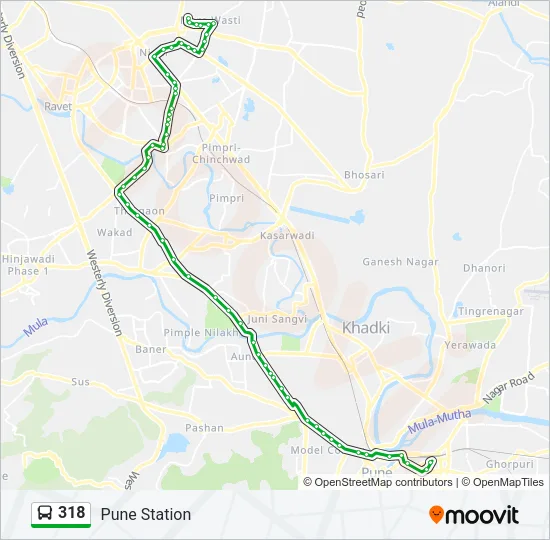 318 Bus Line Map