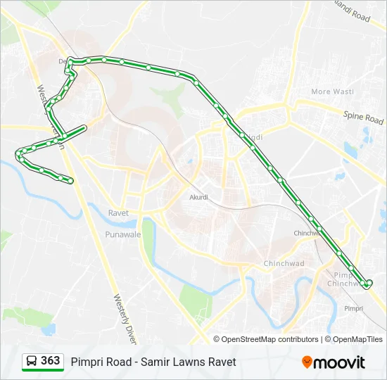363 Bus Line Map