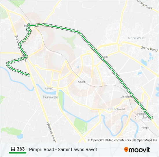 363 Bus Line Map