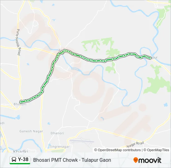Y-38 Bus Line Map