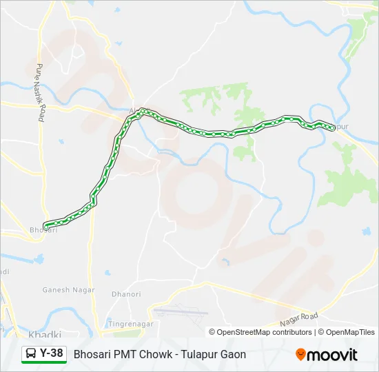 Y-38 Bus Line Map