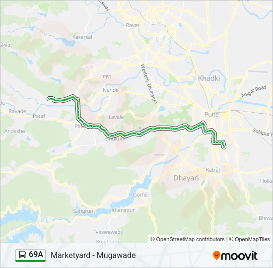 69A Bus Line Map