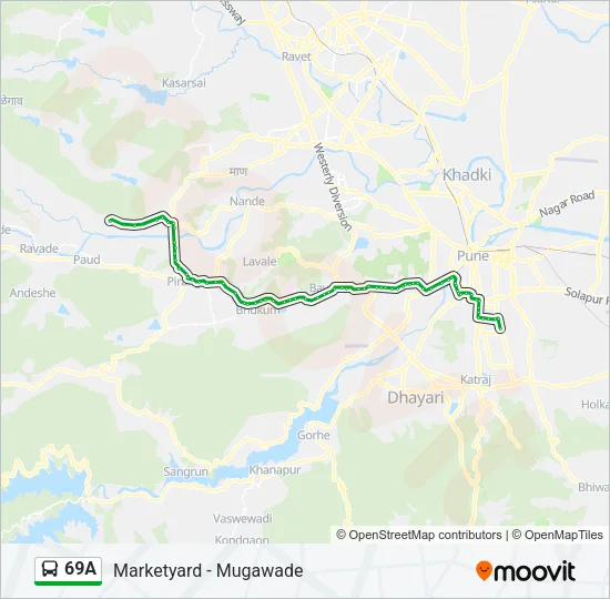 69A Bus Line Map