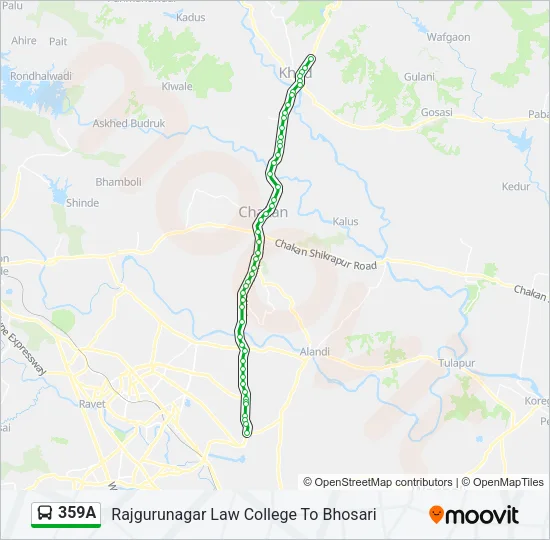 359A Bus Line Map