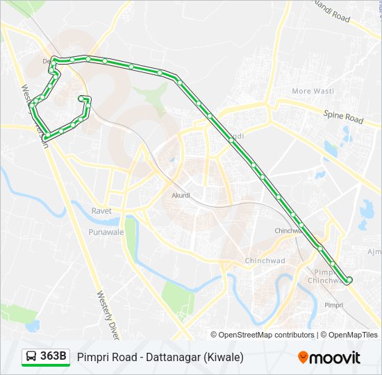 363B Bus Line Map