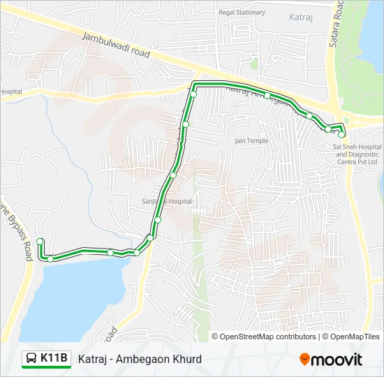 K11B Bus Line Map