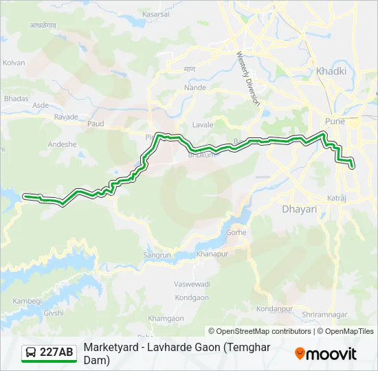 227AB Bus Line Map