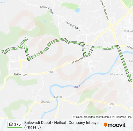 375 Bus Line Map
