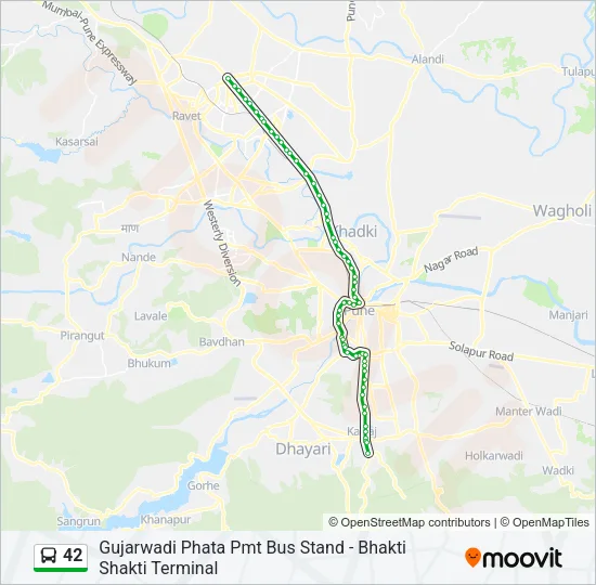 42 Bus Line Map