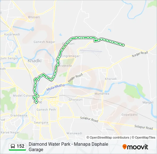 152 Bus Line Map