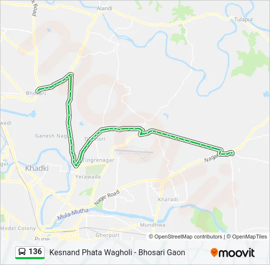 136 Bus Line Map