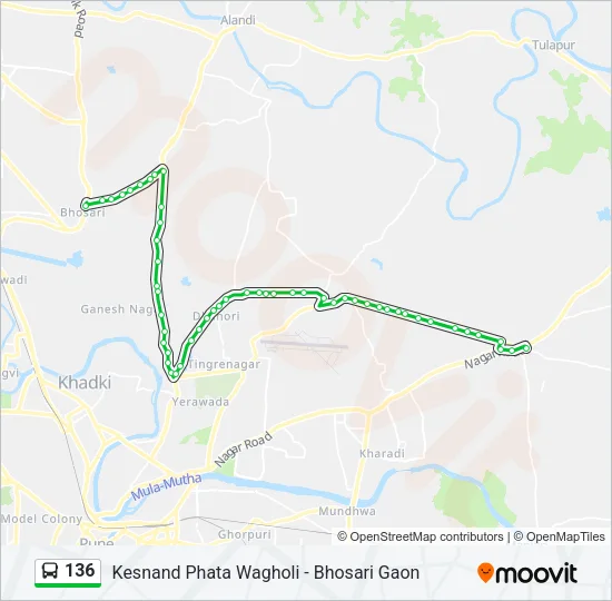 136 Bus Line Map