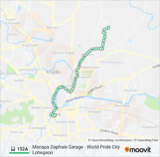 152A Bus Line Map