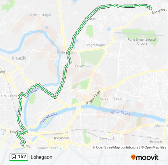 152 Bus Line Map