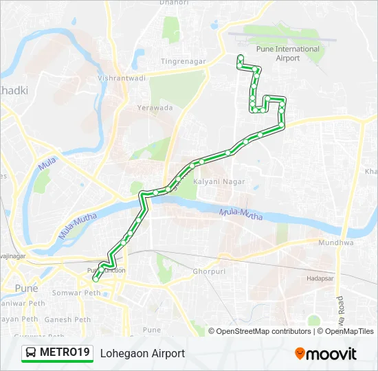 METRO19 Bus Line Map