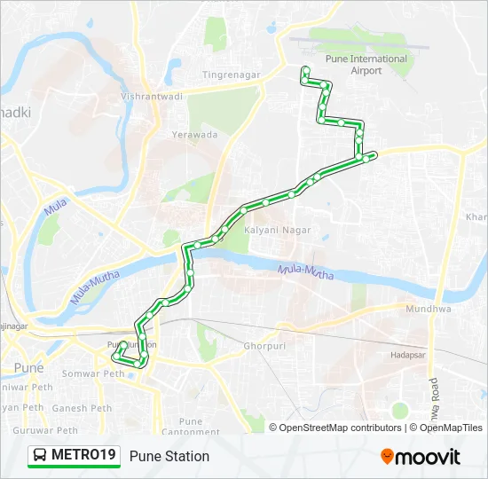 METRO19 Bus Line Map