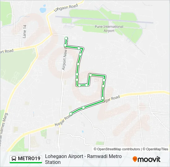 METRO19 Bus Line Map