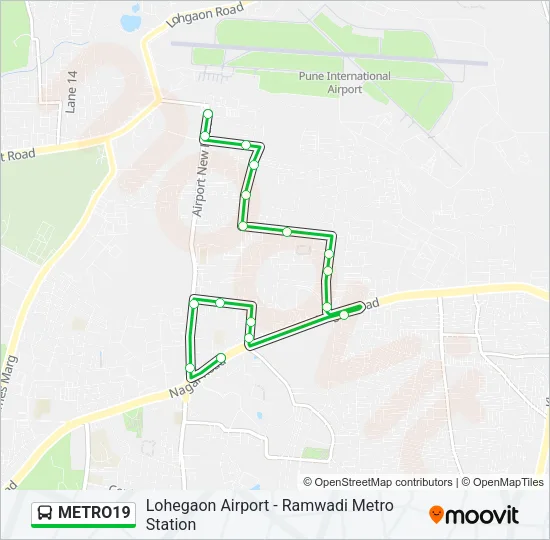 METRO19 Bus Line Map